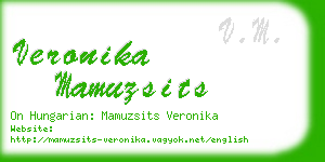 veronika mamuzsits business card